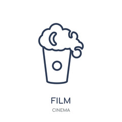 Film icon. Film linear symbol design from Cinema collection.