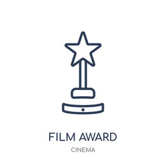 film award icon. film award linear symbol design from Cinema collection.