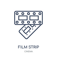 Film strip icon. Film strip linear symbol design from Cinema collection.