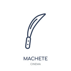 machete icon. machete linear symbol design from Cinema collection.