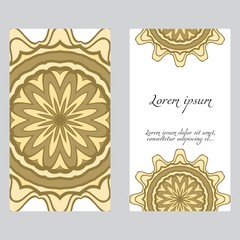 Vintage Invitation or wedding card. Vector illustatration. The front and rear side