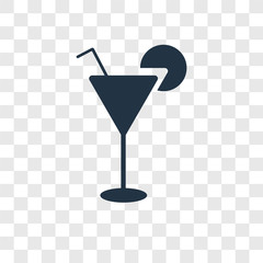 Drink vector icon isolated on transparent background, Drink transparency logo design