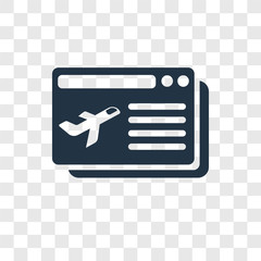 Ticket vector icon isolated on transparent background, Ticket transparency logo design