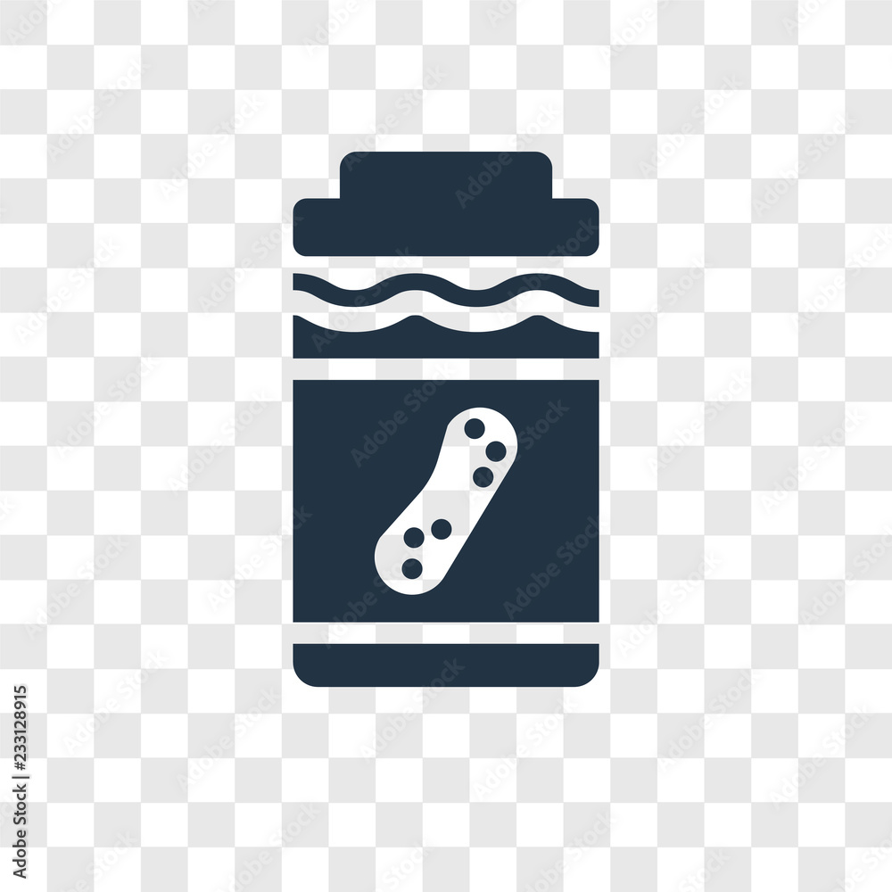 Sticker peanut butter vector icon isolated on transparent background, peanut butter transparency logo design