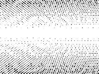 Gradient halftone background. Black white random dots texture. Pop Art circle comic pattern. Abstract geometric vector pattern. Template for presentation banner flyer report, business cards, stickers
