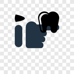 Finger vector icon isolated on transparent background, Finger transparency logo design