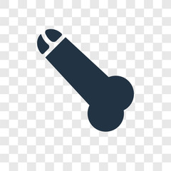 Penis vector icon isolated on transparent background, Penis transparency logo design
