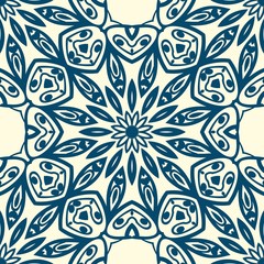 Design of a Geometric Flower seamless Pattern. vector. for wallpaper, flyer, book, brochure.