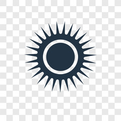 Sun vector icon isolated on transparent background, Sun transparency logo design