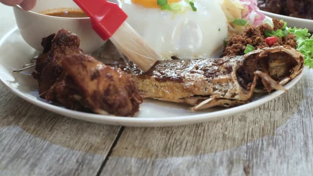 asian fried fish rice