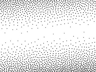Abstract geometric background. Halftone vector background. Monochrome gradient pattern. Pop Art random dots black white texture. Design for presentation banner, flyer, report, business cards, stickers