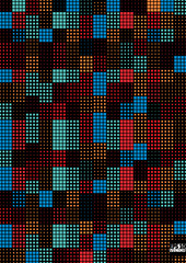 Abstract square pixel mosaic background. Eps10 Vector illustration