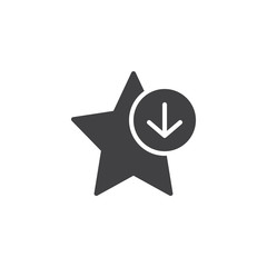Download Bookmark star vector icon. filled flat sign for mobile concept and web design. Favorite star and arrow simple solid icon. Symbol, logo illustration. Pixel perfect vector graphics