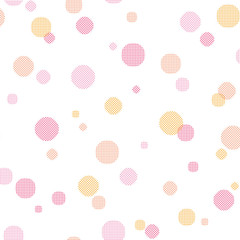 Pattern swatch, polka dots of grid (pink).