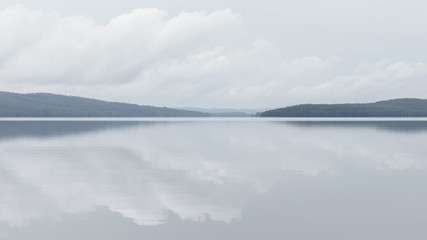 landscape with lake and sky