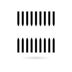 Black crayons icon or logo on white background 