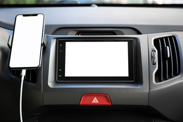 touch phone and multimedia system with isolated screen in car