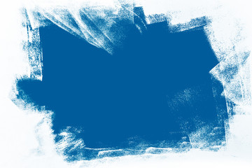Fototapeta na wymiar blue and white hand painted background texture 