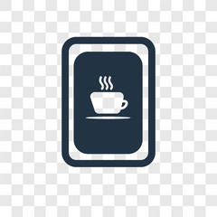 Cafe vector icon isolated on transparent background, Cafe transparency logo design