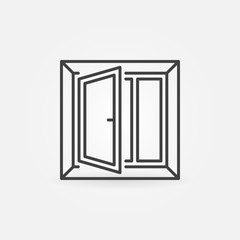 Vector Window outline icon - concept sign or design element