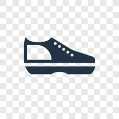 Tuinposter Shoes vector icon isolated on transparent background, Shoes transparency logo design © TOPVECTORSTOCK