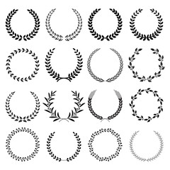 Wreath frame vector illustrations.
