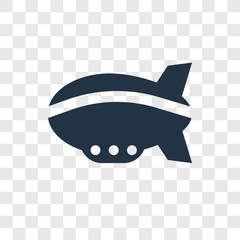 Airship vector icon isolated on transparent background, Airship transparency logo design © TOPVECTORSTOCK