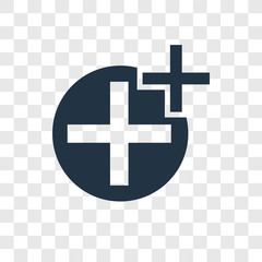 Add vector icon isolated on transparent background, Add transparency logo design