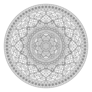 Decorative mandala pattern. Anti-stress drawing.