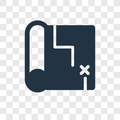 Map vector icon isolated on transparent background, Map transparency logo design