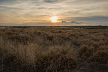 The boards of daimiel at sunset, real city