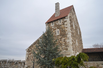 Fototapeta premium Walking on Buda Castle in Budapest on December 30, 2017.