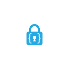 Lock code logo vector design template