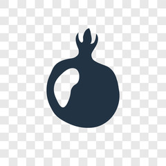 Pomegranate vector icon isolated on transparent background, Pomegranate transparency logo design