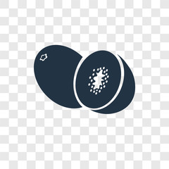 Kiwi vector icon isolated on transparent background, Kiwi transparency logo design