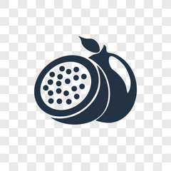 Passion fruit vector icon isolated on transparent background, Passion fruit transparency logo design