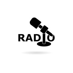 Black Radio logo, Radio icon