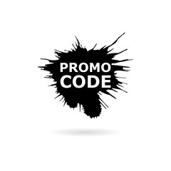 Black Promo code icon or logo