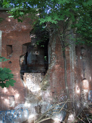 Old ruins in from war Lvov, Ukraine