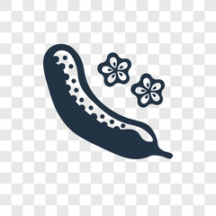 Cucumber vector icon isolated on transparent background, Cucumber transparency logo design