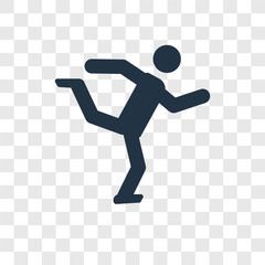 Gymnast vector icon isolated on transparent background, Gymnast transparency logo design