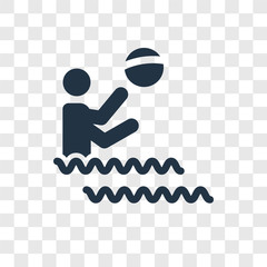 Water Sports vector icon isolated on transparent background, Water Sports transparency logo design