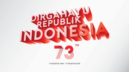 indonesia independence day design with fun concept and red white color for sale banner background