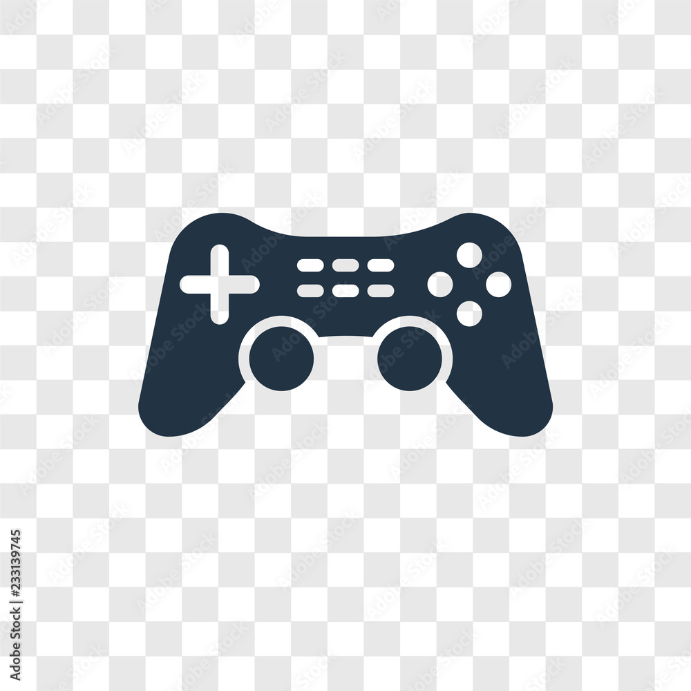 Poster game controller cross vector icon isolated on transparent background, game controller cross transpar