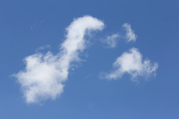 Cloud Shapes on beautiful blue sky, abstract clouds with blue sky
