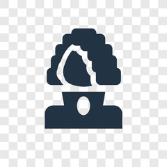 George washington vector icon isolated on transparent background, George washington transparency logo design