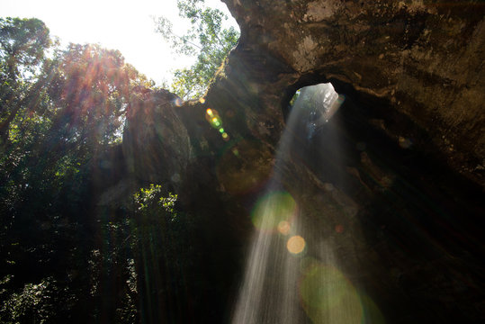 Sang Chan Waterfall (Moonlight Waterfall) at Pha Taem National Park ,Ubon Ratchathani province,Thailand