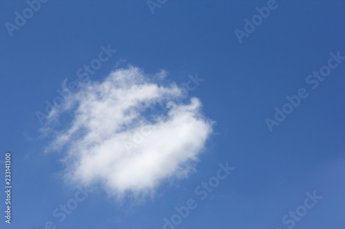 Cloud Shapes on beautiful blue sky, abstract clouds with blue sky
