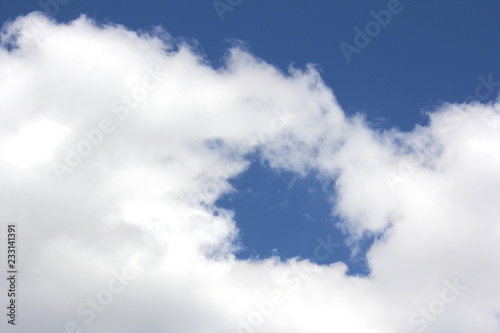 Cloud Shapes on beautiful blue sky, abstract clouds with blue sky