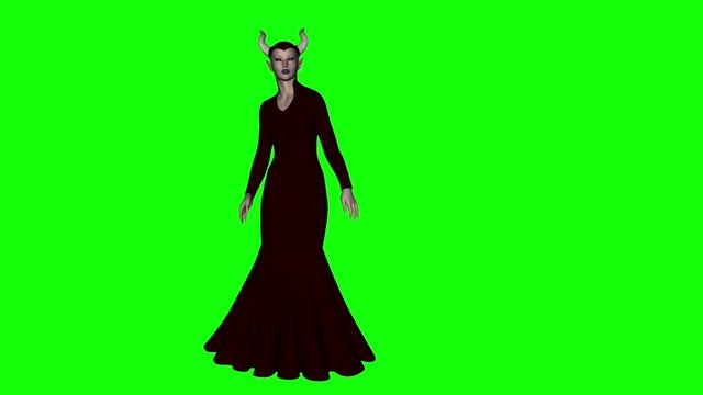 halloween witch animation, green screen, animation